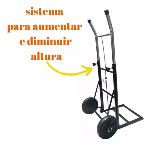 Carrinho Retrátil Dobrável Reforçado 150kg para Transporte de Cargas - Imagem 5