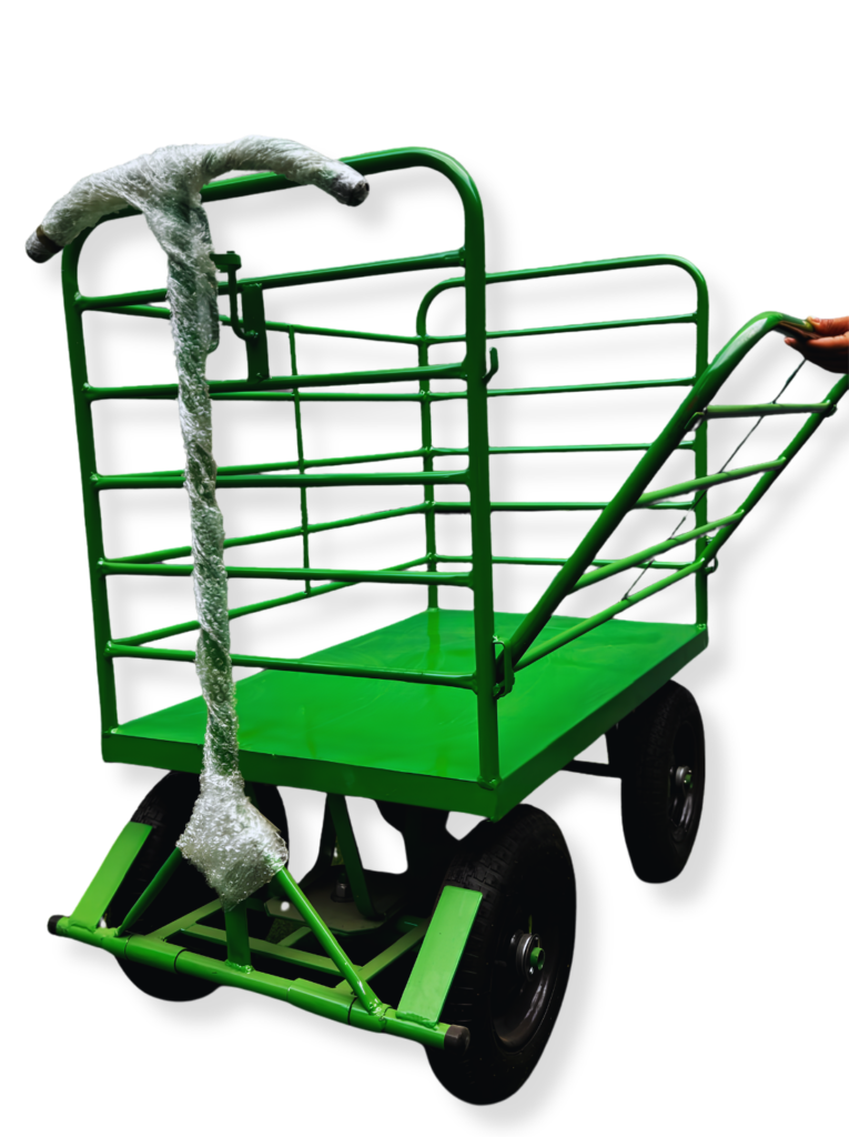 Carrinho Plataforma Fechado em Tubo 5ª Roda com Porta Lateral 500kg