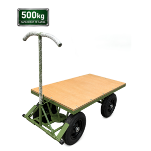 Carrinho Plataforma 5ª Roda com Assoalho de Madeira 500kg