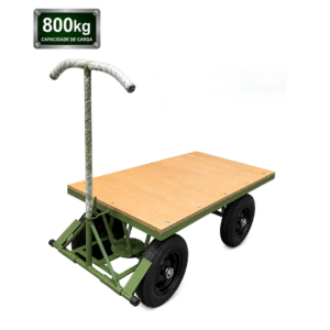 Carrinho Plataforma 5ª Roda com Assoalho de Madeira 800kg
