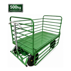 Carrinho Plataforma Fechado em Tubo 5ª Roda com Porta Lateral 500kg