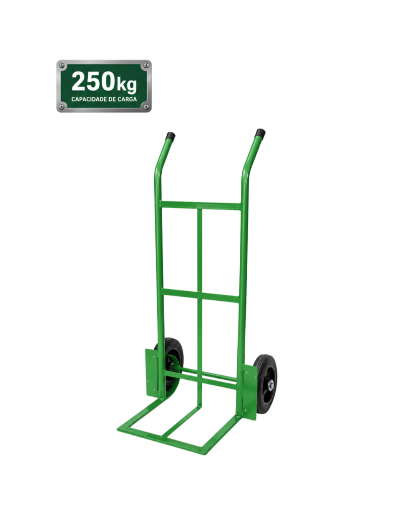 Carrinho Armazém Carga 250kg com Roda Maciça