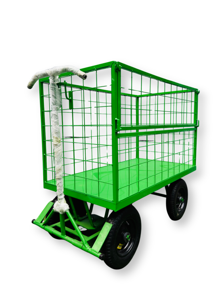 Carrinho Plataforma Fechado em Tela 5ª Roda com Meia Porta Lateral 800kg