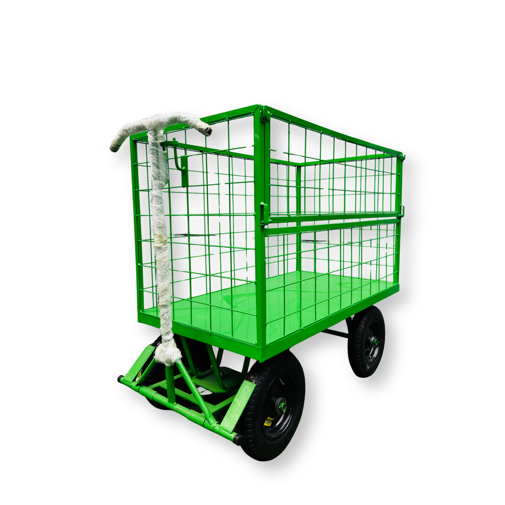 Carrinho Plataforma Fechado em Tela 5ª Roda com Meia Porta Lateral 500kg